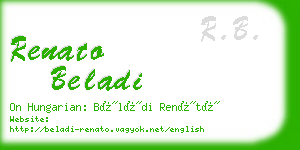 renato beladi business card